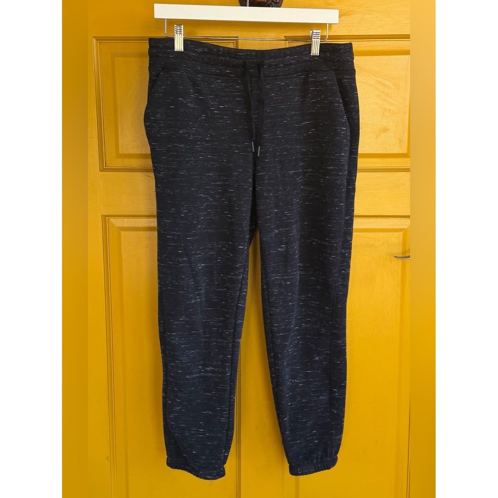 Men's Athleisure Lagenlook Loungewear Black Space-Dye Jogger Pants